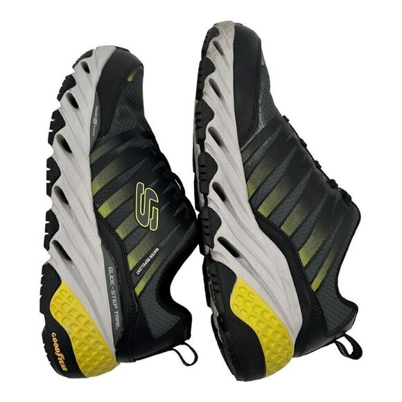 Skechers Glide-Step Trail Sneaker - Men's 8.5 Black Grey Memory Foam - Picture 7 of 11